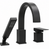 Robinet de bain à trois pièces - Noir