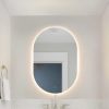 Miroir mural lumineux oval 32" x 20"